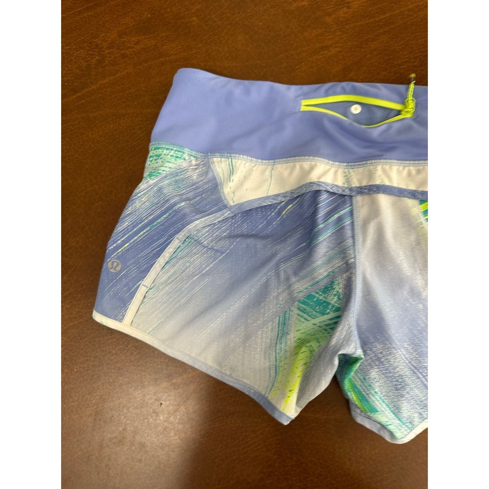Lululemon Split Second Short II Wind Chill White Lullaby Womens 6 Yoga Gym Run - Picture 9 of 10